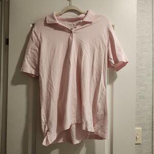 White Stag Womens Pink Polo Blouse Size XL Euc